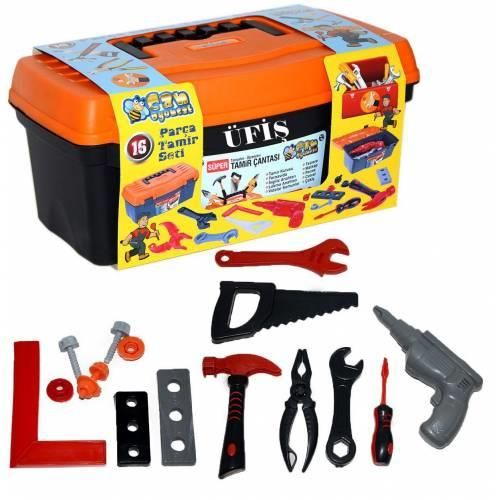 16 Parça Tamir Seti Çantalı Süper Oyuncak Eğitici Tanıyalım Öğrenelim Tamir Çantası