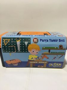 16 Parça Tamir Seti Çantalı Süper Oyuncak Eğitici Tanıyalım Öğrenelim Tamir Çantası