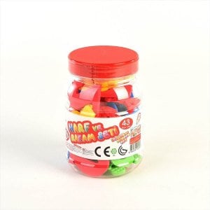 Çocuklar İçin 43 Parça Harf ve Rakam Seti - Eğitici ve Zeka Geliştirici Oyuncak Seti