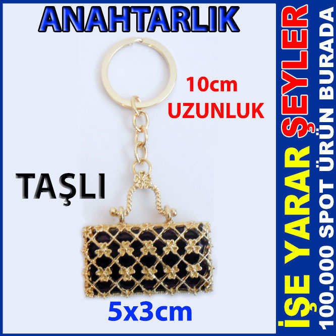 ÇANTA MODELLİ TAŞLI ŞIK METAL ANAHTARLIK