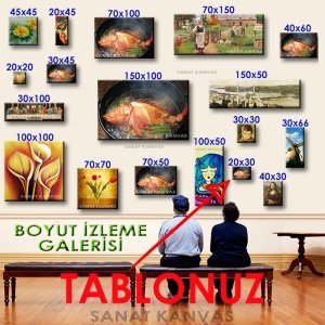 SOĞANLI LEVREK YAHNİ 7 değişen ölçü ORİJİNAL KANVAS TABLO