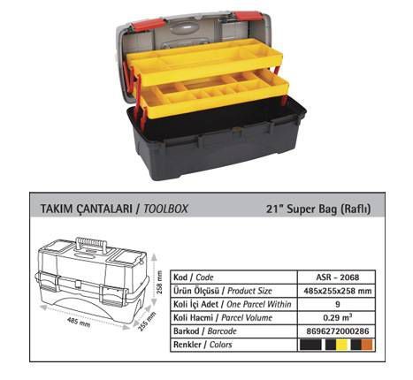 21"SÜPERBAG RAFLI BALIKÇI TAKIM ÇANTASI49x26x26