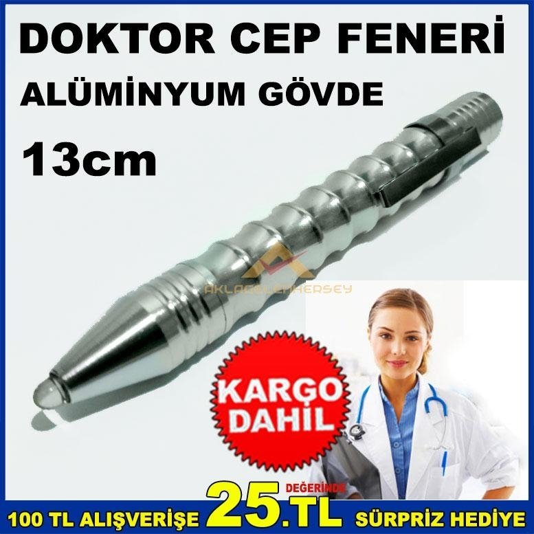 KALEM TİPİ LED IŞIKLI ALÜMİNYUM DOKTOR FENERİ