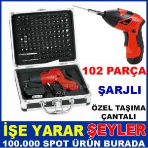 ÖZEL ALÜMİNYUM ÇANTALI ŞARJLI TORNAVİDA SET 102 PARÇA MİKRO BİT TORNAVİDA UÇLARIYLA ŞARJLI TORNAVİDA