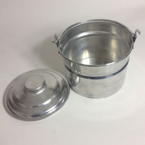 Alüminyum Bakraç,1.5 Litre Kapaklı Süt ve Yoğurt Mayalama Kabı 15cmØ Nostaljik Kova Bakaraç