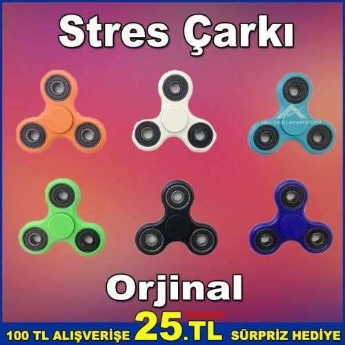 Orjinal Stres Çarkı Hand Fidget Spinner El Tesbih Renkli Eğlence