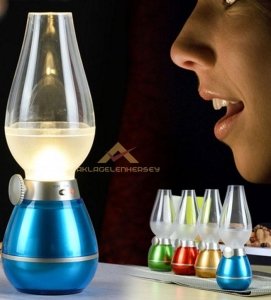 ÜFLEMEYLE YanıpSönen ŞARJLI ANTİKA İDARE LAMBASI