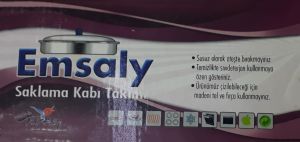 Temizlemesi Kolay Çiçek Desenli Emaye 3 Boy Slikon Kapaklı Lüks Saklama Kabı Set