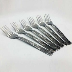 6 Adet Sunset Model Paslanmaz Çelik Rostfrei Yemek Çatalı Seti