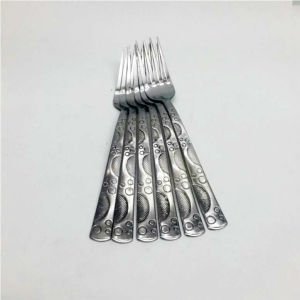 6 Adet Sunset Model Paslanmaz Çelik Rostfrei Yemek Çatalı Seti