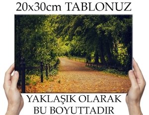 AGACLI BUYUK BAHCE 6 değişen ölçü ORİJİNAL KANVAS TABLO