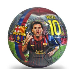 LİSANSLI FUTBOL TOPU FBC BARCELONA FUTBOL KULUBÜ MESSİ 10 FİGÜRLÜ PROFESYONEL 3 ASTARLI FUTBOL TOPU