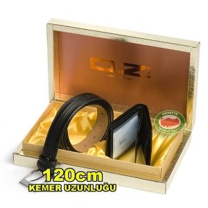 OZ BLCK ÖZEL KUTULU ERKEK KEMERİ ve CÜZDAN SETİ