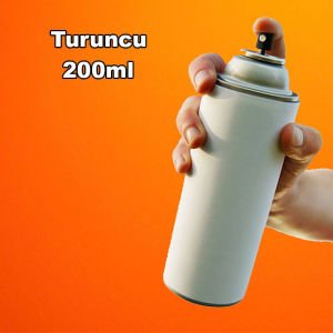 1. Kalite Büyük Boy 200ml Sprey Boya Araba Motor Beyaz Eşya İçin Orange Turuncu Oranj Portakal Rengi