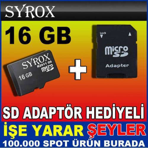 Syrox 16gb Class 10 Ultrahd Sd Hafıza Kartı