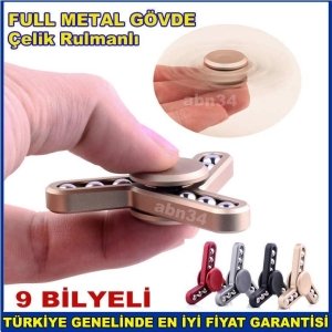 Metal Stres Çarkı 3 Kanatlı 9 Çelik Bilyeli Hand Spinner