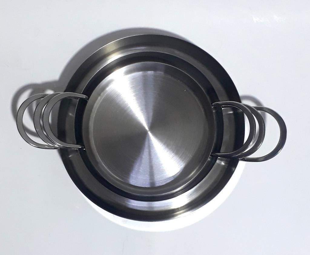14-16-20cm İki Kulplu Üçlü Tava Seti Pslanmaz Çelik Essenso Sahan