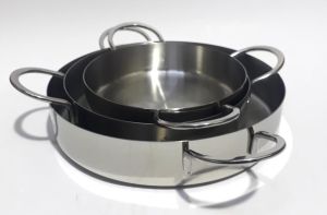 14-16-20cm İki Kulplu Üçlü Tava Seti Pslanmaz Çelik Essenso Sahan