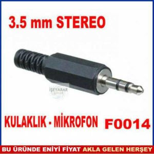 3.5 mm STEREO JACK JAK KULAKLIK FİŞİ 2 ADET -1
