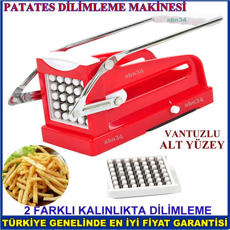 Pratik Patates Dilimleyici Patato Chipper,Kollu Patates Dilimle Makinesi Meyve Sebze Dilimleyici