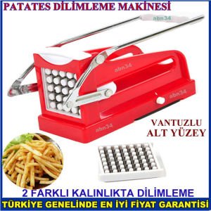 Pratik Patates Dilimleyici Patato Chipper,Kollu Patates Dilimle Makinesi Meyve Sebze Dilimleyici