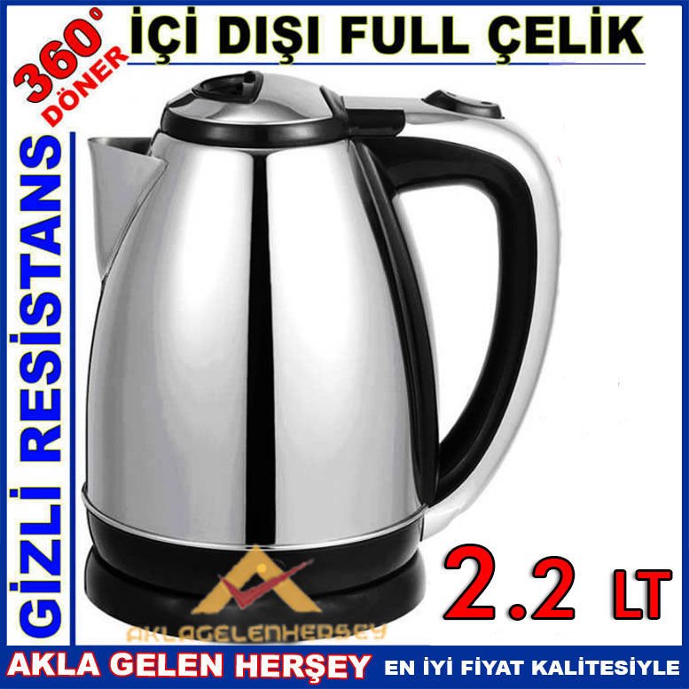 ÇELİK KETIL GİZLİ RESİSTANSLI SU ISITICI 2.2 LT