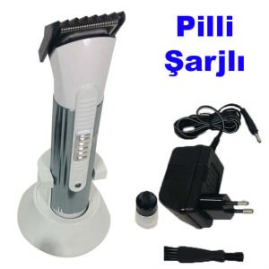 Pritech RF-001 SalonPro Şarjlı,Pilli Standlı Traş Makinesi Paslanmaz Çelik Bıçaklı Profesyonel