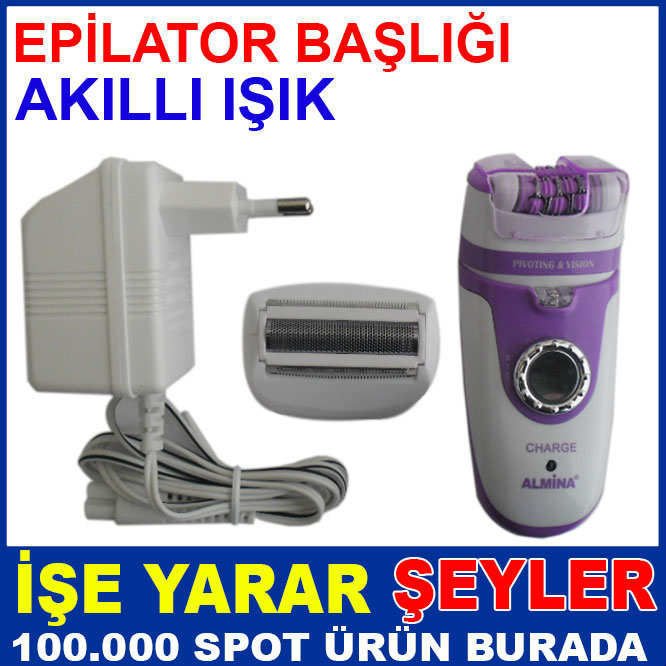 ŞARJ EDİLEBİLİR IŞIKLI ÇİFT BAŞLIKLI EPİLATÖR