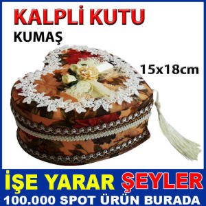 AYNALI KALPLİ 4 BÖLMELİ DESENLİ KUMAŞ KUTU 