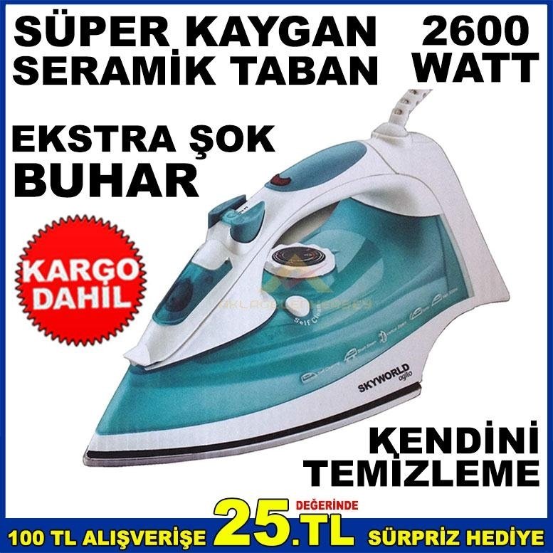 AWOX 2600w SERAMİK TABANLI ŞOK BUHARLI ÜTÜ RAHAT ve MÜKEMMEL ÜTÜ