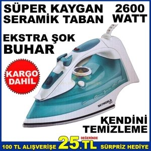 AWOX 2600w SERAMİK TABANLI ŞOK BUHARLI ÜTÜ RAHAT ve MÜKEMMEL ÜTÜ