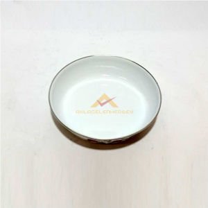 Çiçekli emaye muhallebi tabağı,24cm ÇAPINDA GIDA İLE TEMASA UYGUN ÇİÇEK MOTİFLİ NOSTALJİ EMAYE TABAK