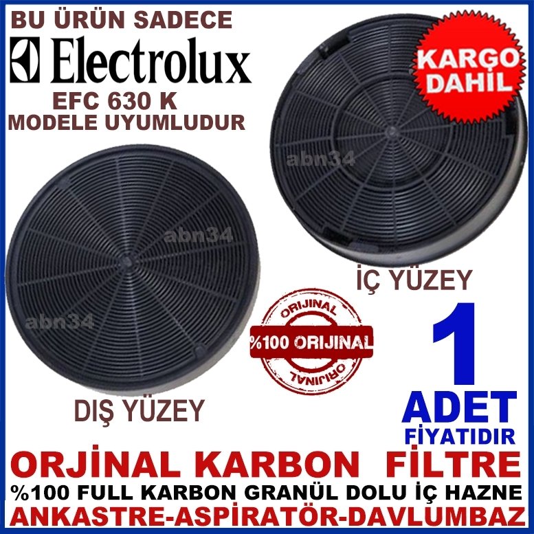 ELECTROLUX ANKASTRE DAVLUMBAZ FİLTRESİ EFC 630 K MODEL FİLTRE-100
