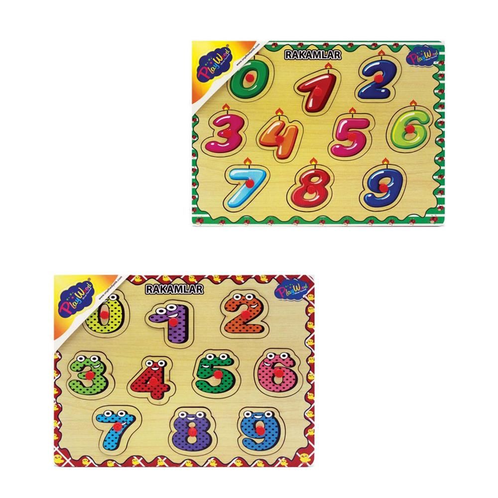Ahşap Tutmalı Rakamlar Puzzle 1 Adet Fiyatıdır