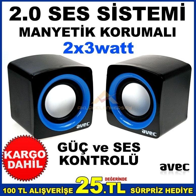 AVEC 2.0 1+1 USB SES SİSTEMİ HOPARLÖR SPEAKER