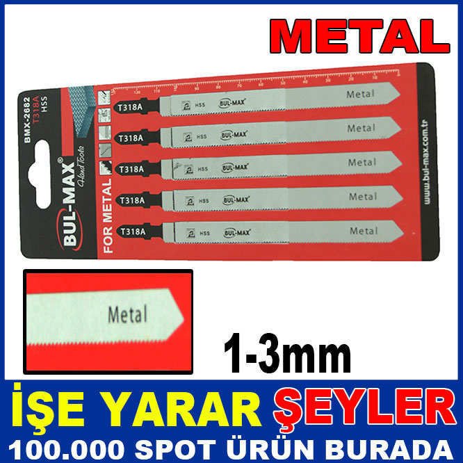 5 ADET HSS T-318A METAL DEKUPAJ BIÇAK SETİ