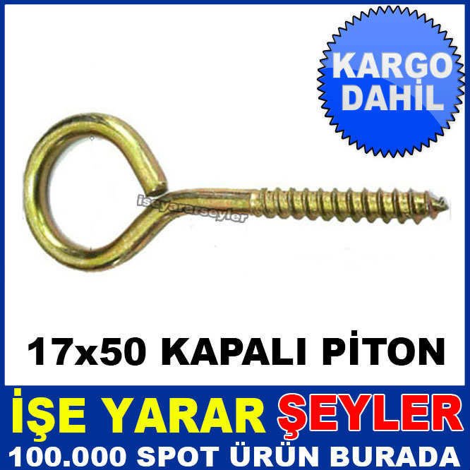 10AD PASLANMAZ ÇELİK 17x50 KAPALI KANCA PİTON KD