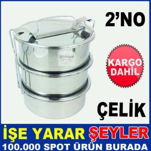 2.NO 2-3 KİŞİLİK 3'LÜ FULL ÇELİK SEFER TASI KD