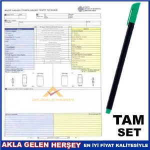HER ARACA ŞART TAM SET KAZA TESPİT TUTANAĞI