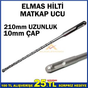 Kaliteli hilti delici uzun boy matkap ucu 21cmx10mm SDS PLUS ELMAS UÇ HİLTİ MATKAP UCU 210mm Ø10mm
