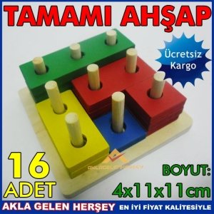 Ücretsiz Kargo ÇOCUKLAR İÇİN EĞİTİCİ RENKLİ YAPBOZ BLOKLAR