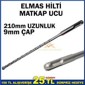 Kaliteli hilti delici uzun boy matkap ucu 21cmx9mm SDS PLUS ELMAS UÇ HİLTİ MATKAP UCU 210mm Ø9mm çap