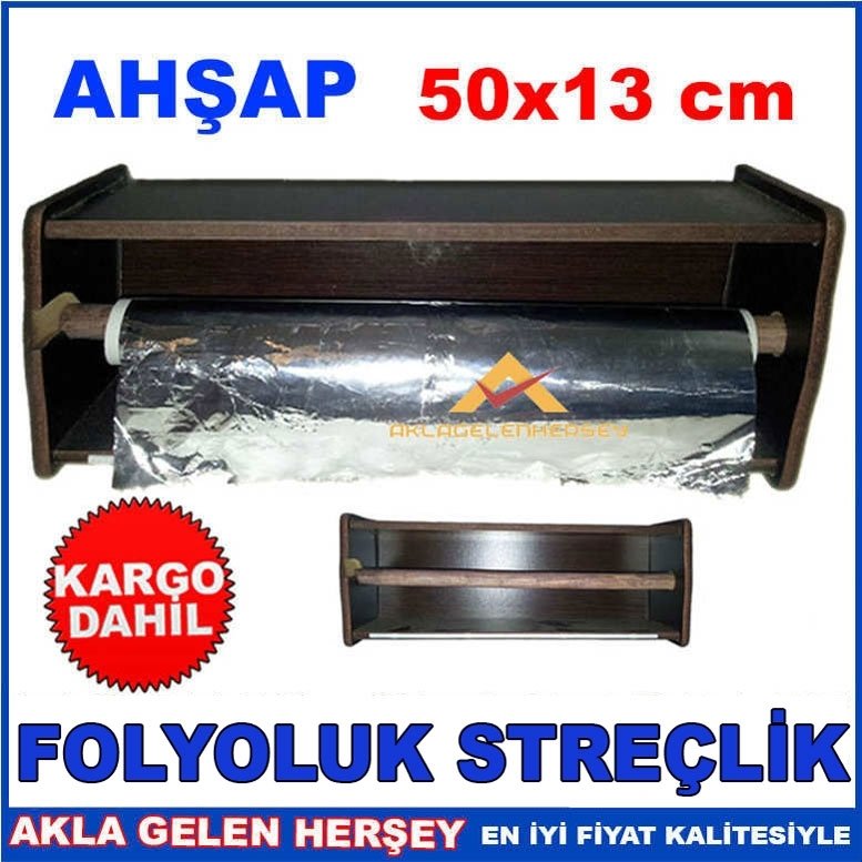 kargo dahil 50x13 cm BOYUTUNDA AHŞAP FOLYOLUK VE STREÇLİK