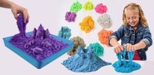 Turuncu Kinetik Kum 500gr Uzay Kumu,Kinetic Sand,Akıllı Kum