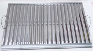 Paslanmaz Çelik Geniş Panelli 45x30 Oluklu Köfte Izgarası Üst Paneli 50cm Mangal için Üst Platform