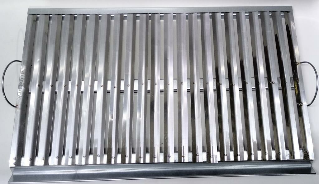 Paslanmaz Çelik Geniş Panelli 45x30 Oluklu Köfte Izgarası Üst Paneli 50cm Mangal için Üst Platform