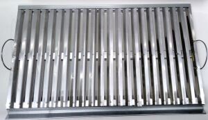 Paslanmaz Çelik Geniş Panelli 45x30 Oluklu Köfte Izgarası Üst Paneli 50cm Mangal için Üst Platform