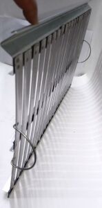 Paslanmaz Çelik Geniş Panelli 45x30 Oluklu Köfte Izgarası Üst Paneli 50cm Mangal için Üst Platform