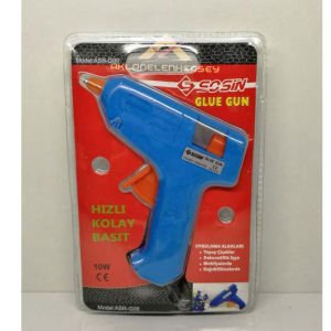 40 Watt Sıcak Silikon Tabancası 10 Adet Slikon Mum Çubuk Kalın 10 Adet 30 Cm Şeffaf Çubuk Hediye