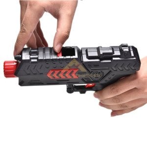 20cm 2in1 Nerf Style Hem Yumuşak Mermi Hem Su Topu Atan Silah Oyuncak Nerf Paintball Tabancası